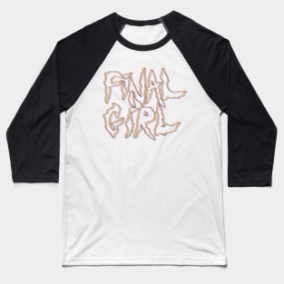 Final Girl Outline Baseball T-Shirt